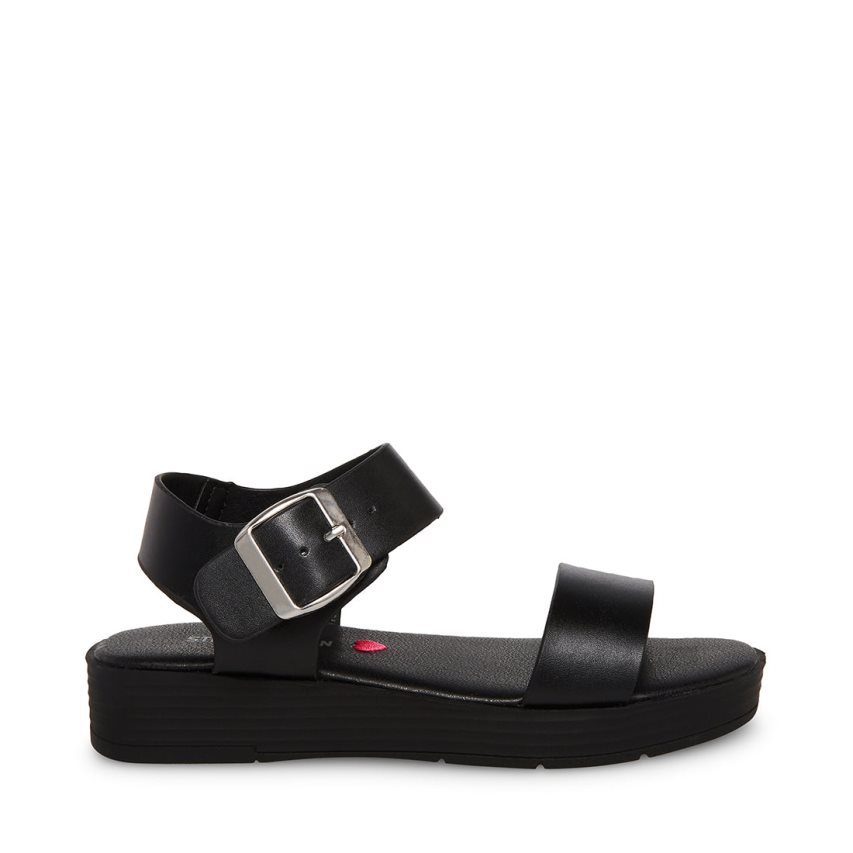 Black Steve Madden Jdestind Kids\' Platform Sandals | PH 5142L16H